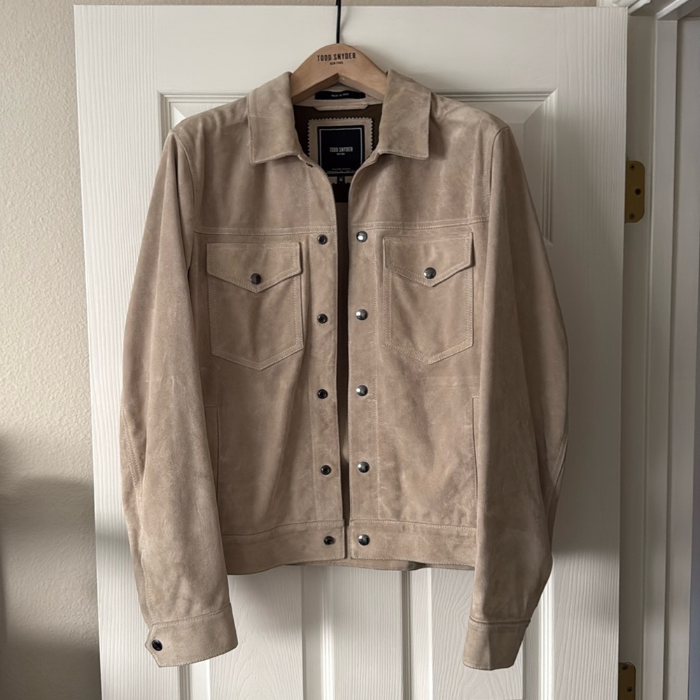Todd Snyder - Dylan Italian Suede Trucker - Cream/Beige - M